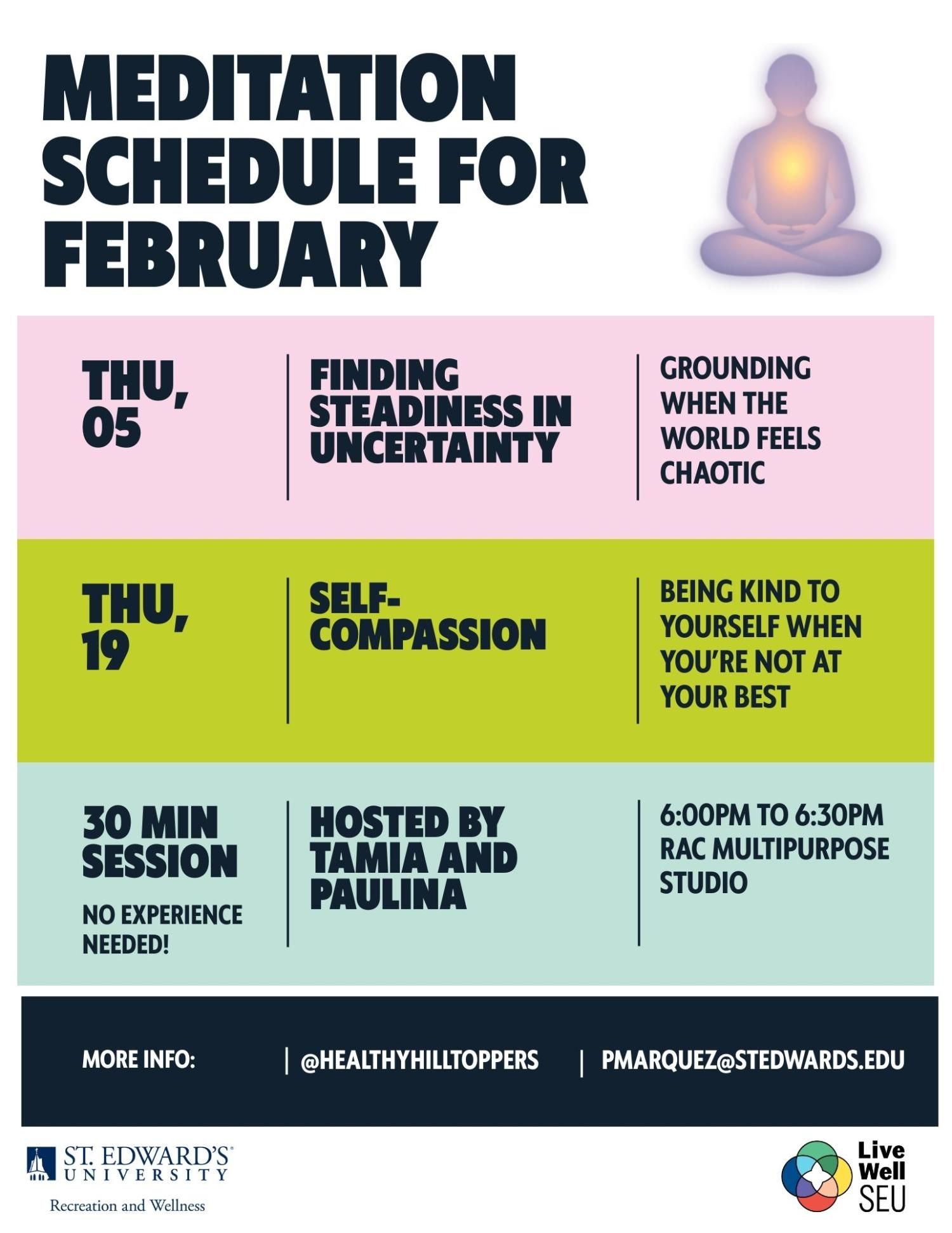Mediation Schedule for February