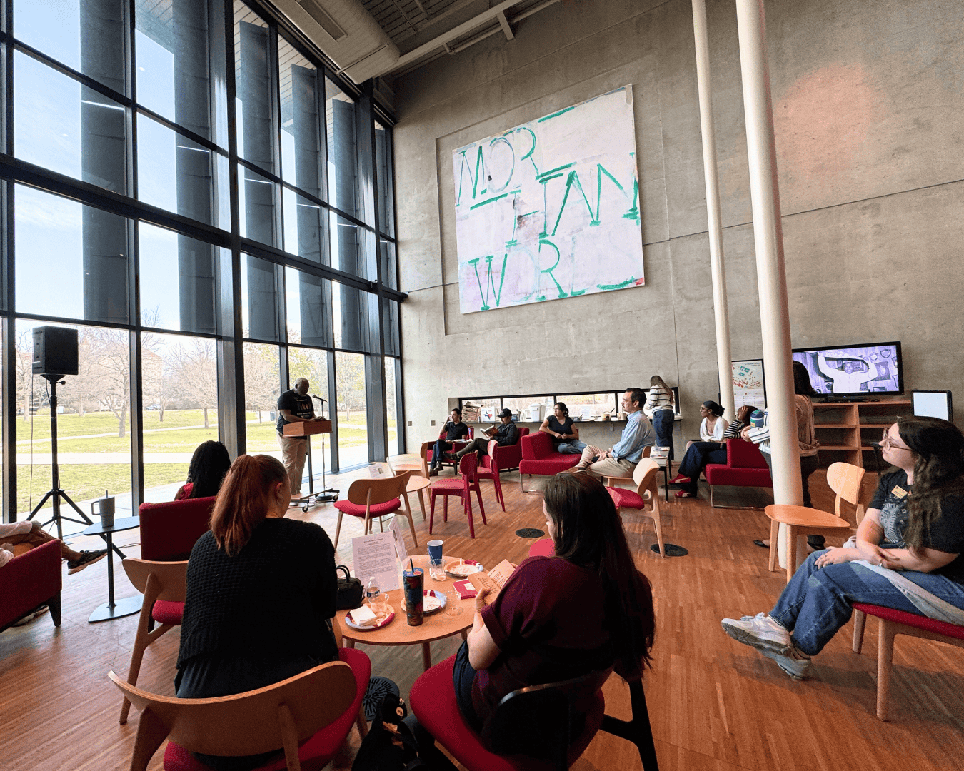 Group in attendance of the Black Voices Read In event