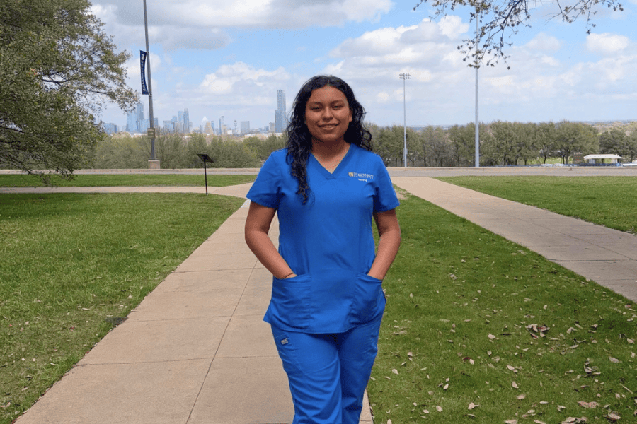 Current Health Sciences student Keren Ruano poses